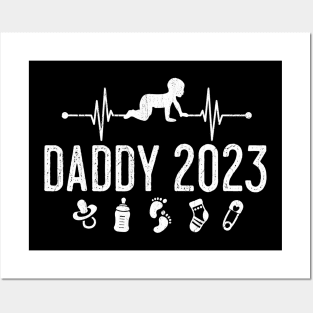 First Time Dad Promoted to Daddy Est 2023 Posters and Art